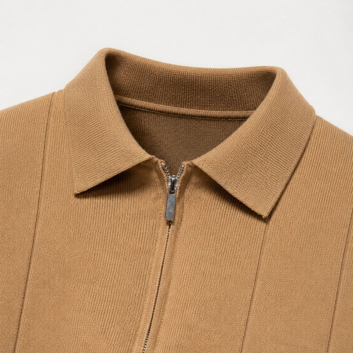 Gelo | Men's Half Zip Knit Polo Shirt