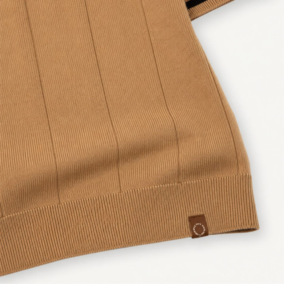 Gelo | Men's Half Zip Knit Polo Shirt