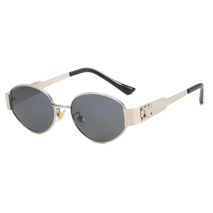 Nora | Women's Oval Sunglasses with Gold Metal Frame