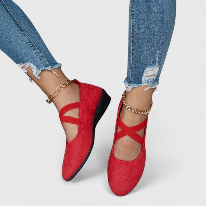 Mara | Women’s Orthopedic Mary Jane Shoes with Crisscross Straps