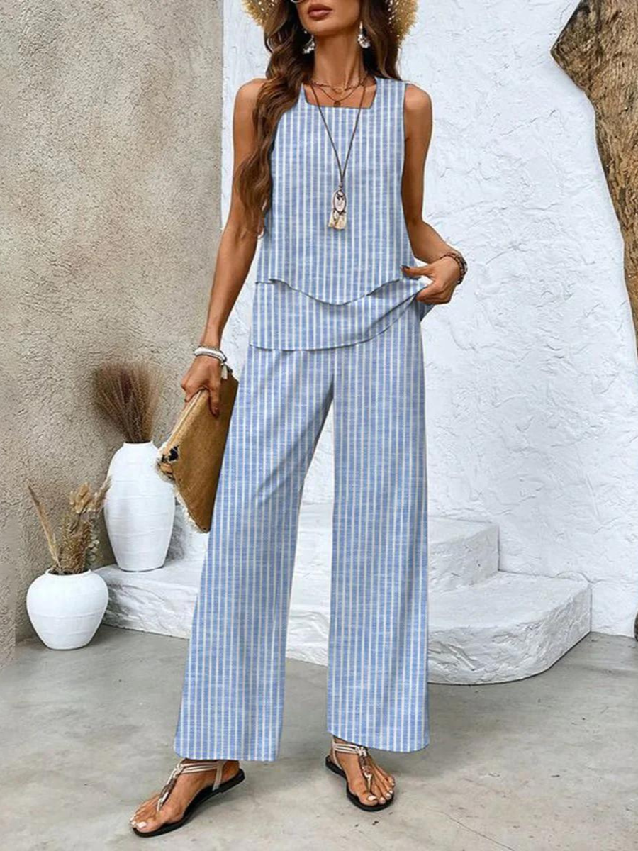 Elvira | Stylish Floral Patterned Top and Pants Set