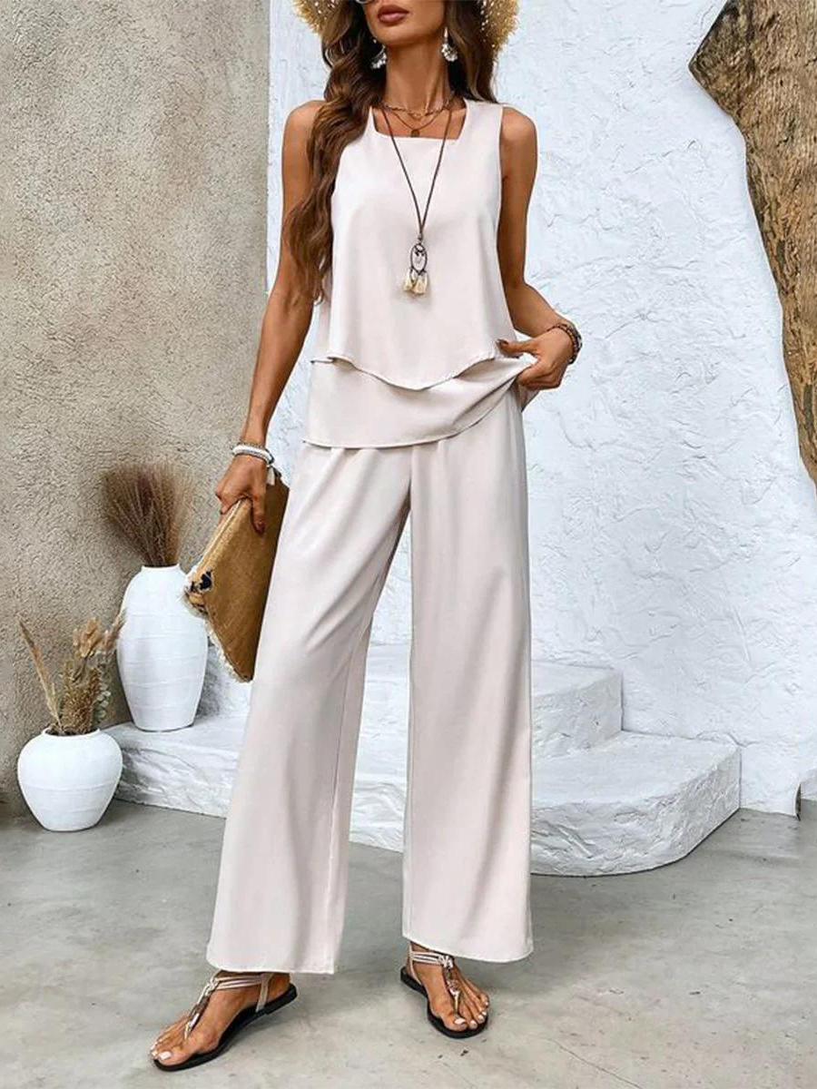 Elvira | Stylish Floral Patterned Top and Pants Set