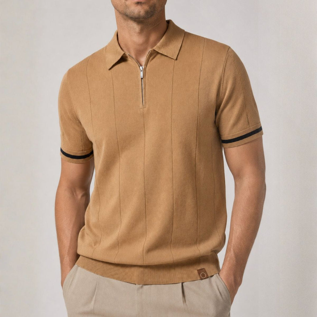 Gelo | Men's Half Zip Knit Polo Shirt