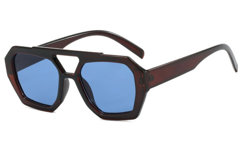 Avery | Women's Geometric Square Sunglasses with Color Tinted Lenses
