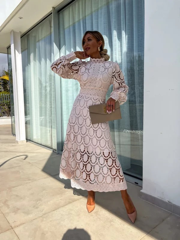 Elara | Women's Lace Maxi Wedding Guest Dress