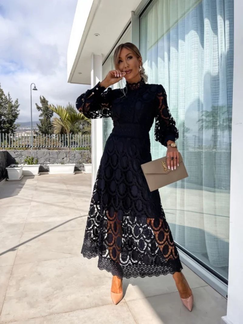 Elara | Women's Lace Maxi Wedding Guest Dress