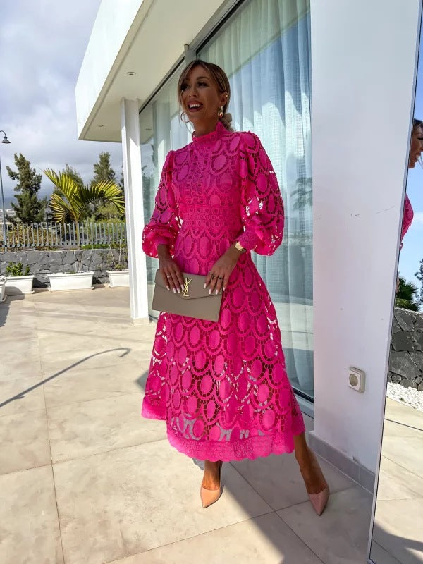 Elara | Women's Lace Maxi Wedding Guest Dress