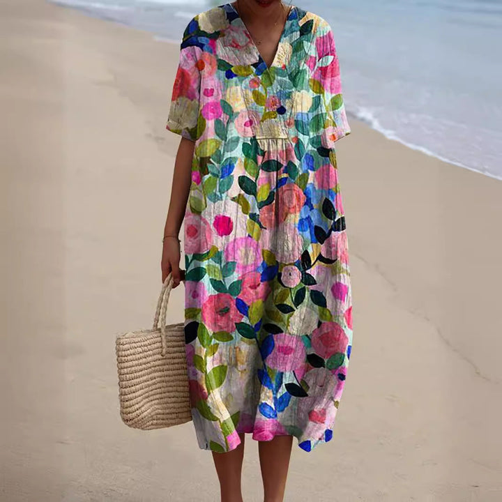 Signe | Dress with Elegant Floral Pattern