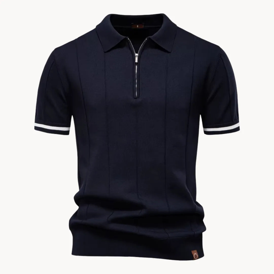Gelo | Men's Half Zip Knit Polo Shirt
