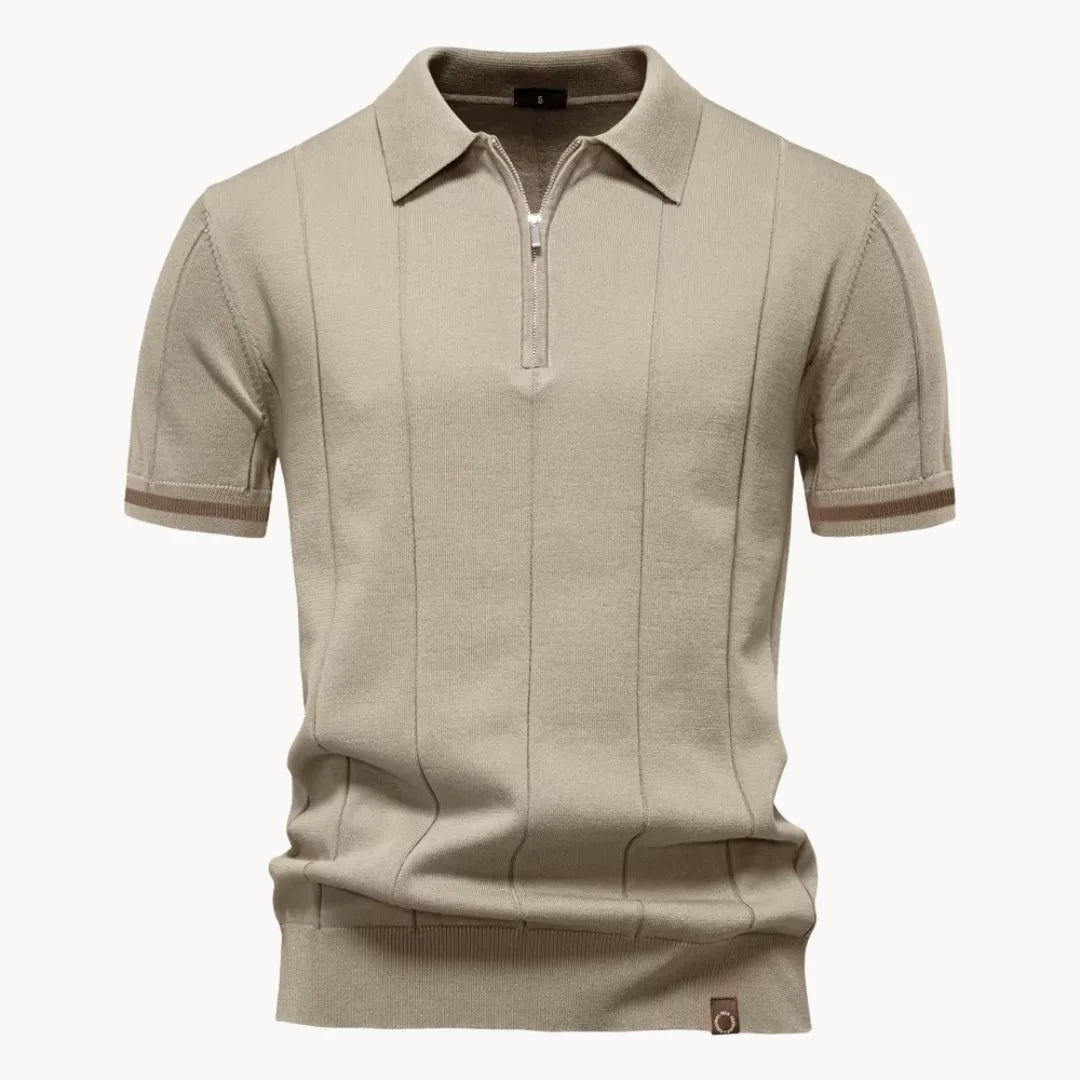 Gelo | Men's Half Zip Knit Polo Shirt