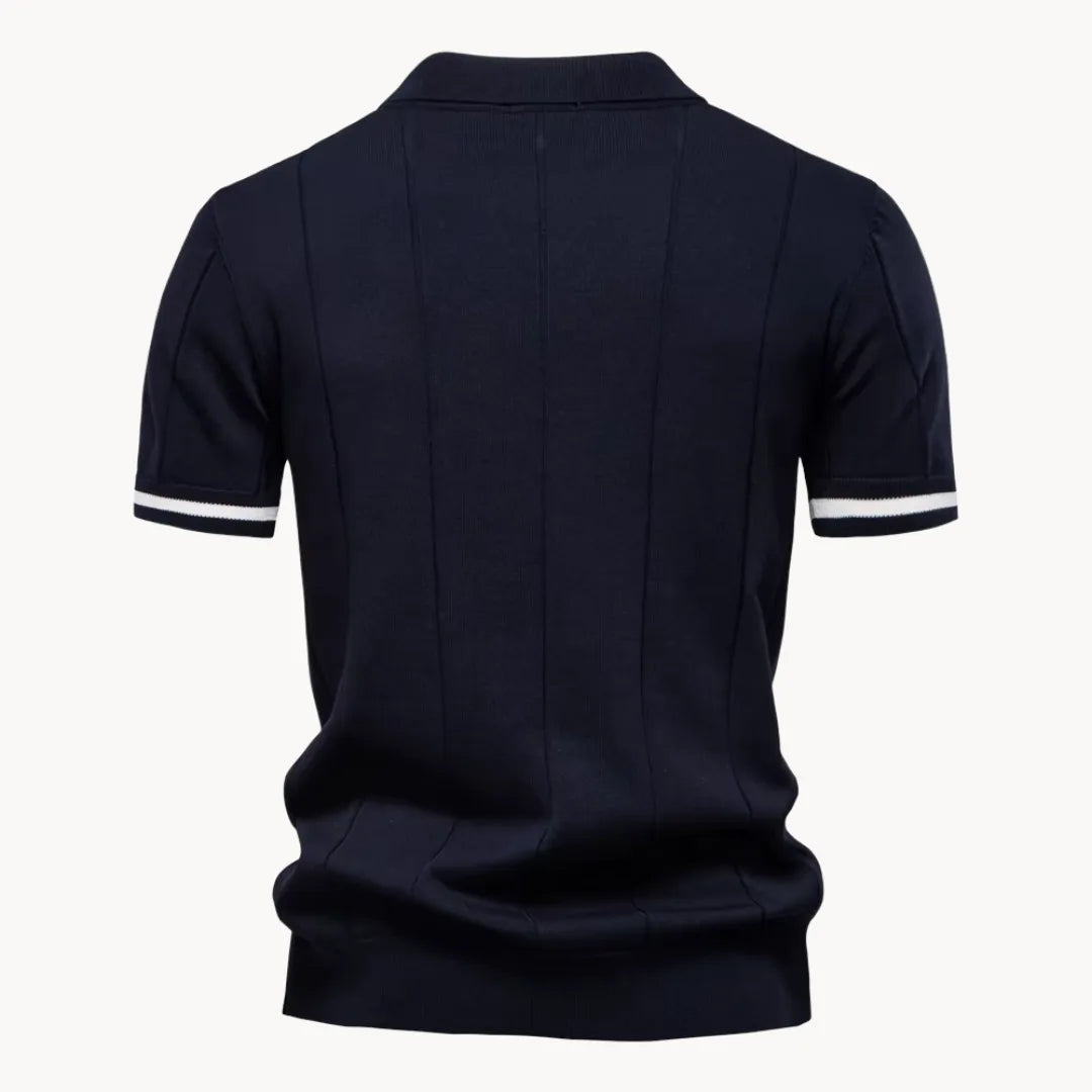Gelo | Men's Half Zip Knit Polo Shirt