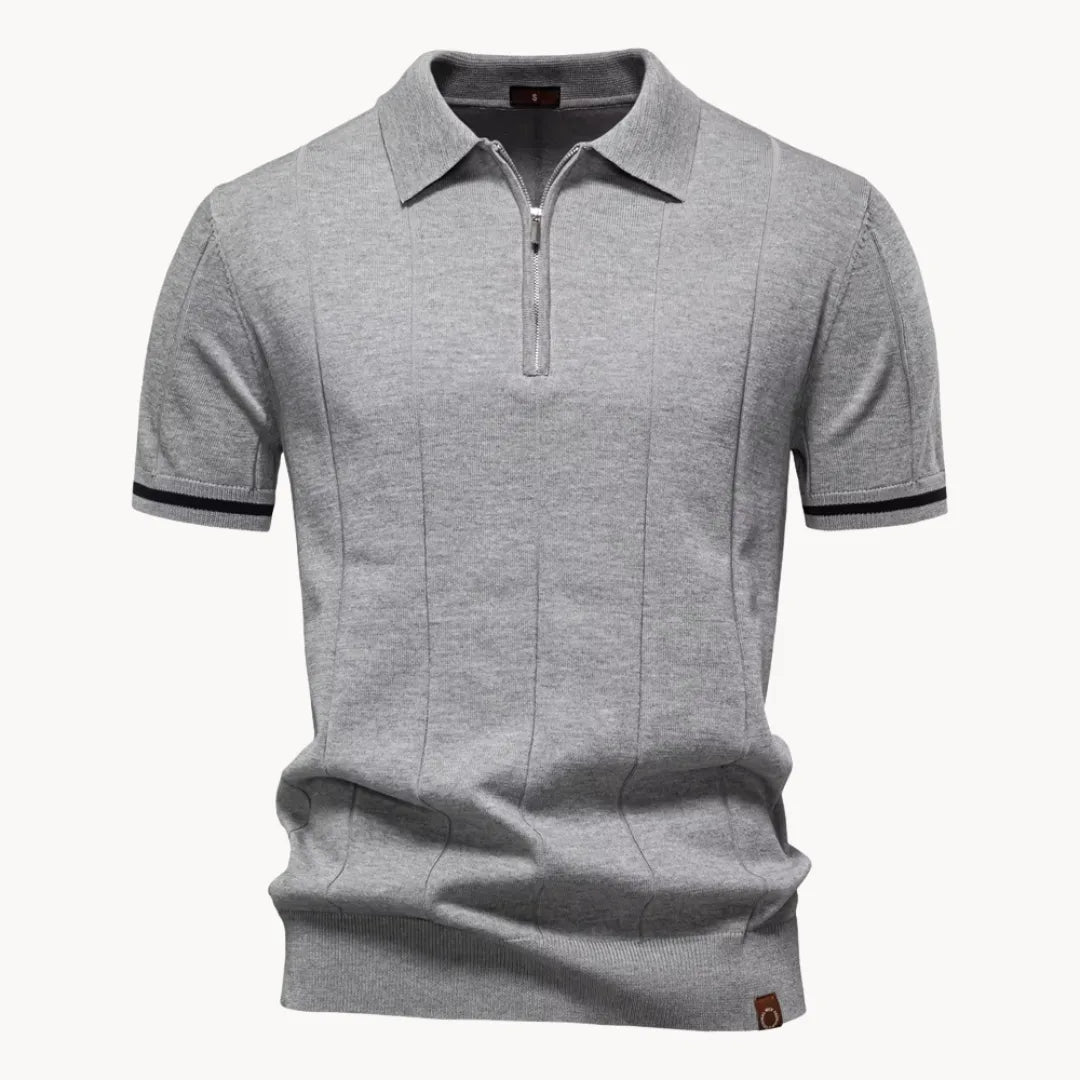Gelo | Men's Half Zip Knit Polo Shirt