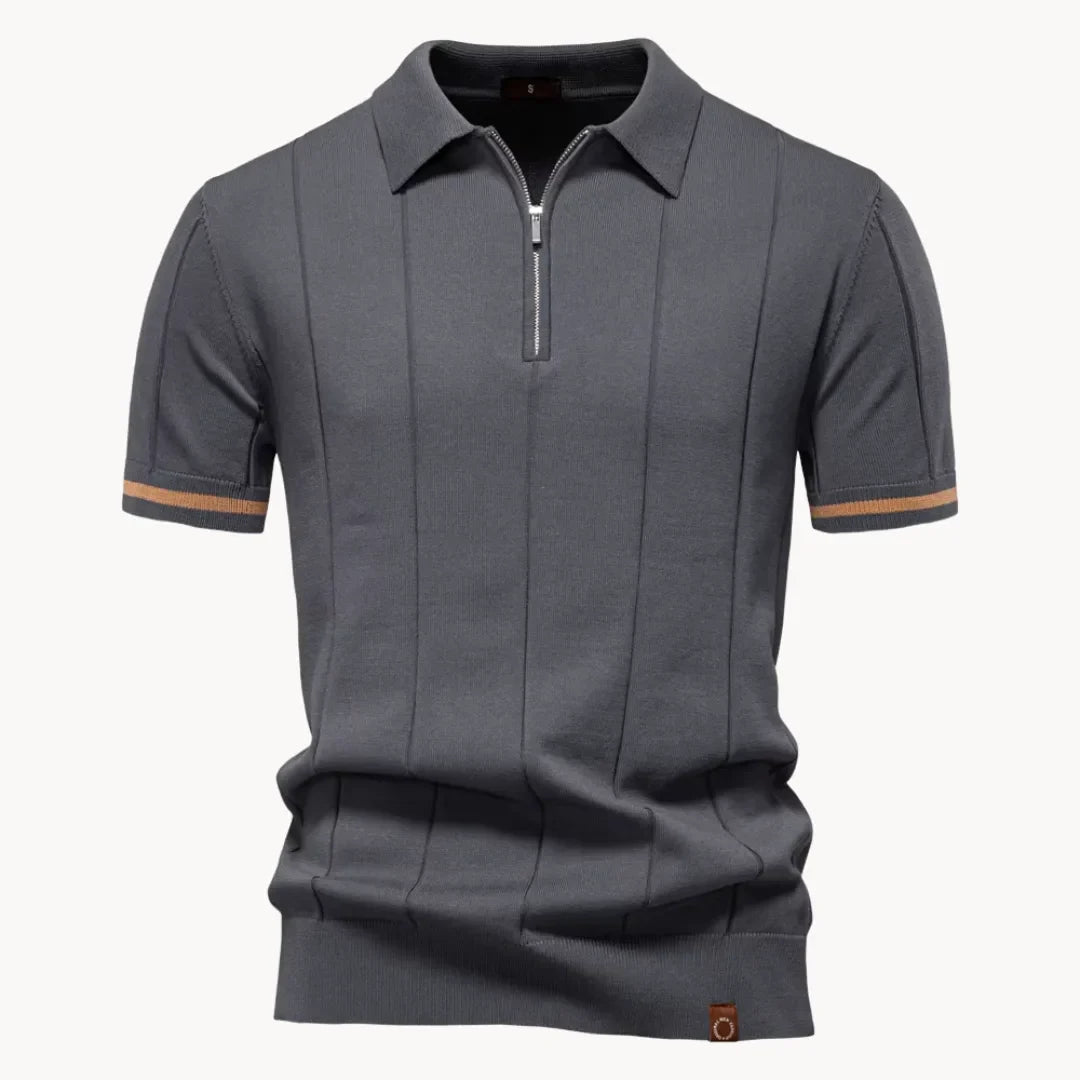 Gelo | Men's Half Zip Knit Polo Shirt