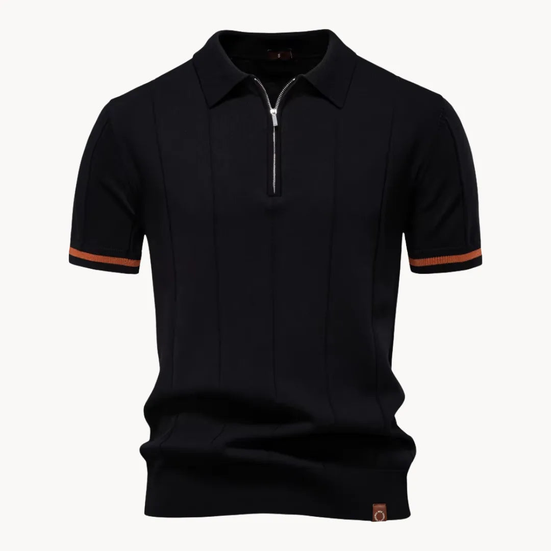 Gelo | Men's Half Zip Knit Polo Shirt