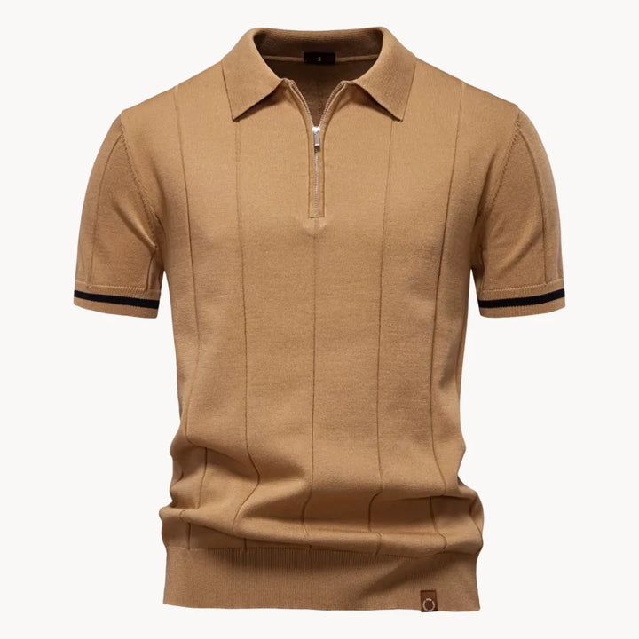 Gelo | Men's Half Zip Knit Polo Shirt