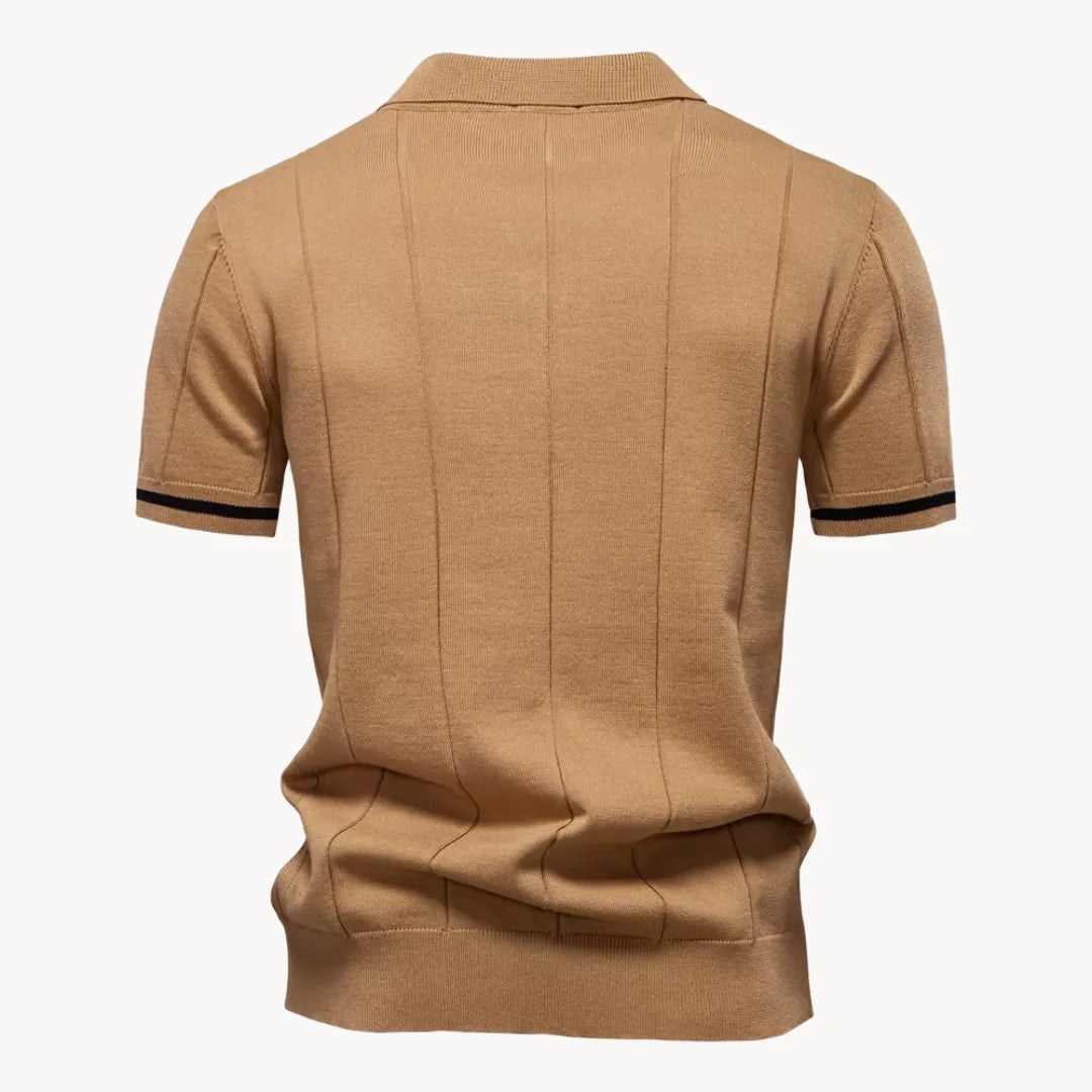 Gelo | Men's Half Zip Knit Polo Shirt