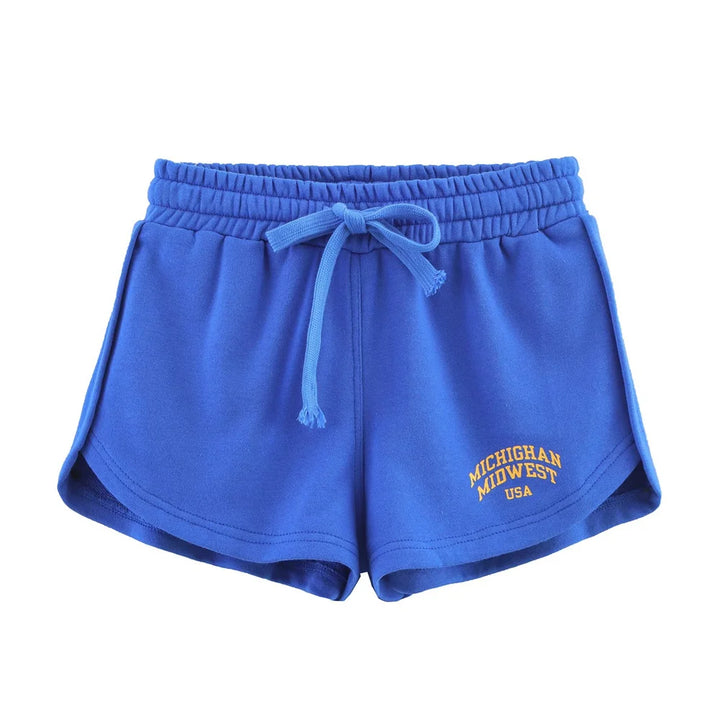 Devyn | Blue Printed Washed T-Shirt & Shorts Set