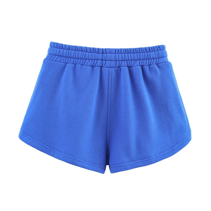 Devyn | Blue Printed Washed T-Shirt & Shorts Set