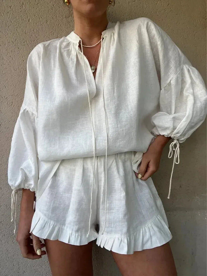 Sammy | Ruffle Linen Set
