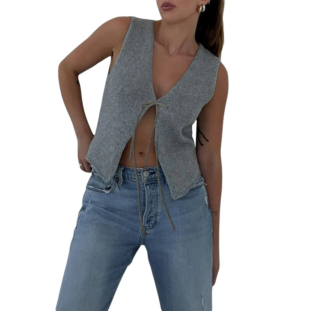 Ingrid | Open Front Knit Vest