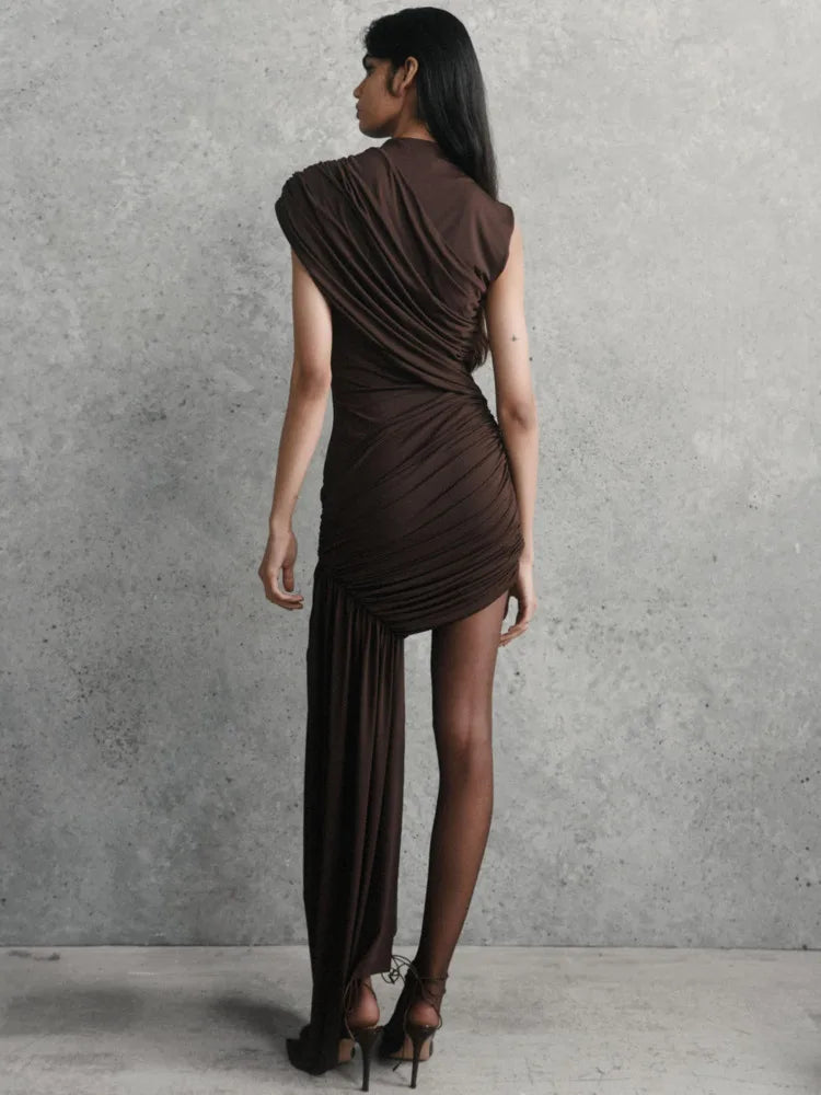 Stephanie | Sleeveless Ruffled Party Dress