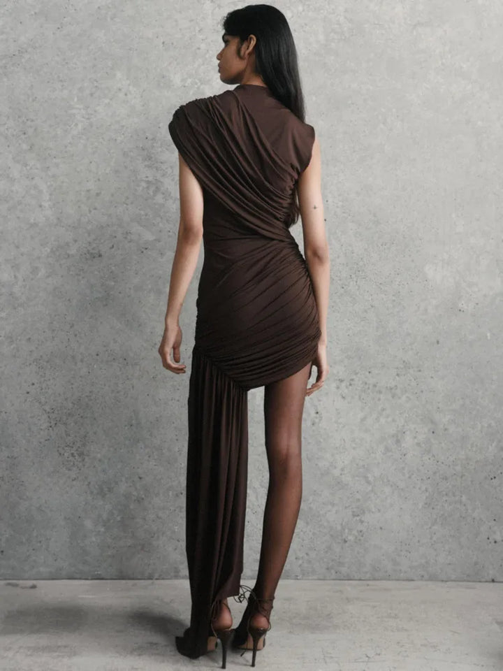 Stephanie | Sleeveless Ruffled Party Dress