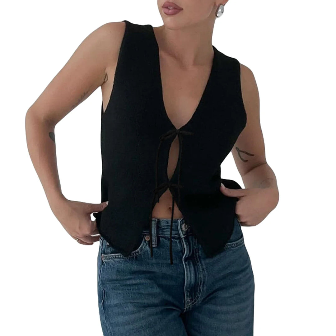 Ingrid | Open Front Knit Vest