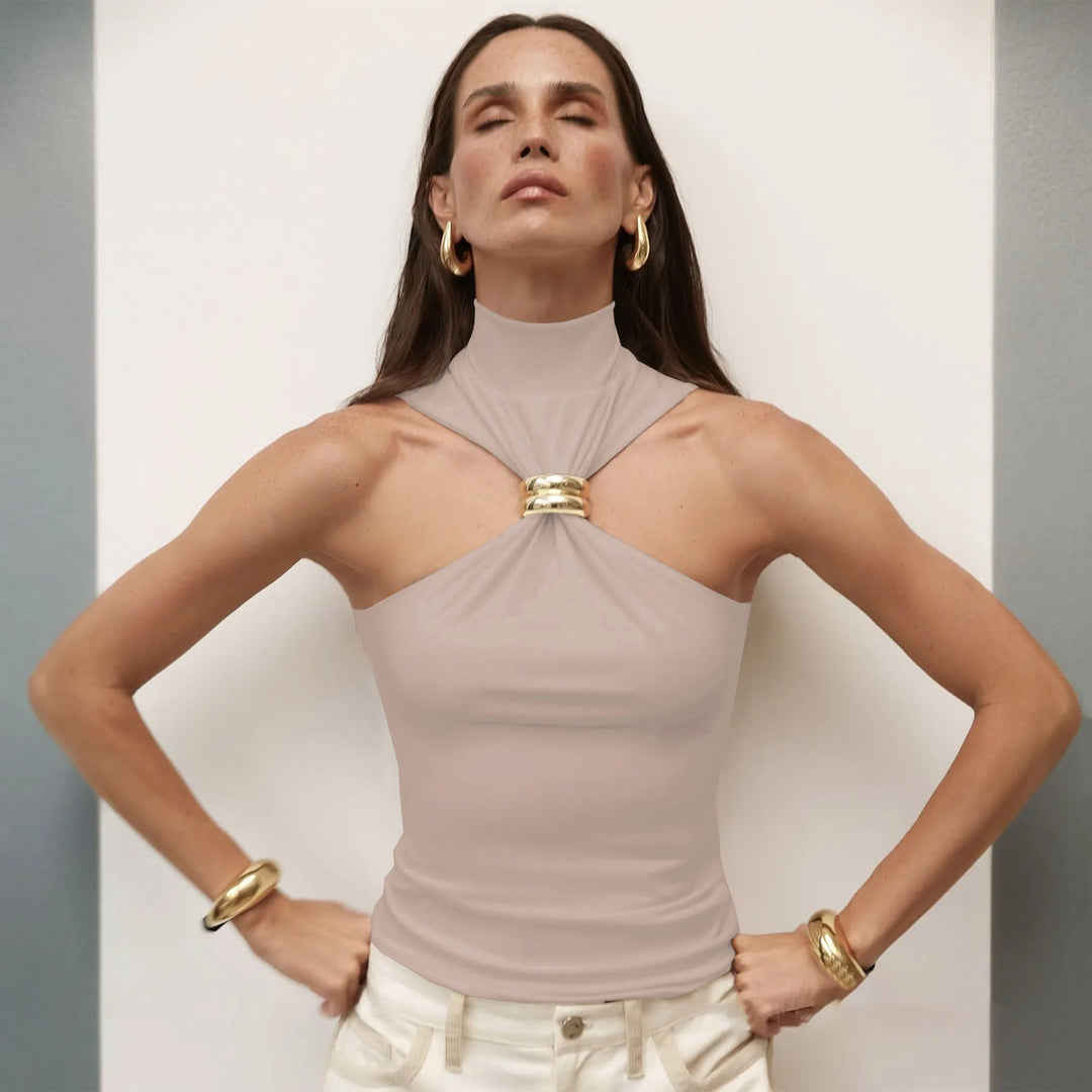 Brianna | Chic Top with Gold Detail