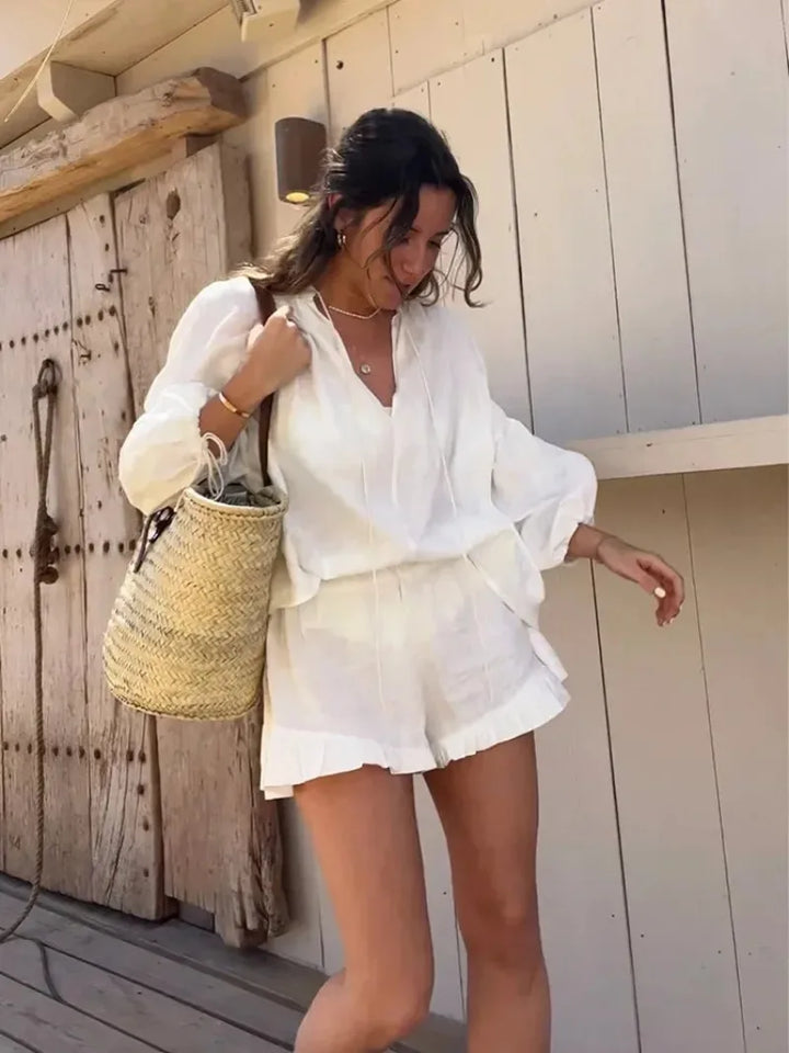 Sammy | Ruffle Linen Set