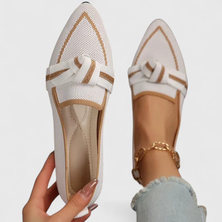Claire | Women’s Orthopedic Pointed Toe Loafers with Knot Detail