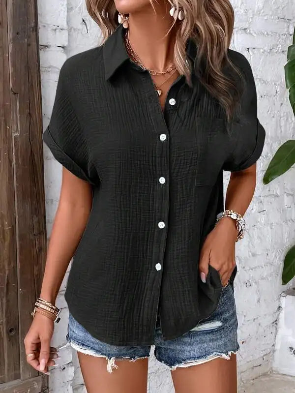 Esme | Airy Blouse with Button Closure
