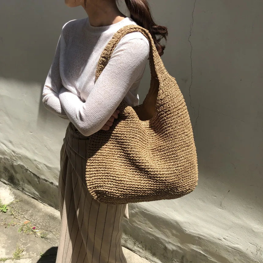 Ashley | Chic Rattan Shoulder Bag