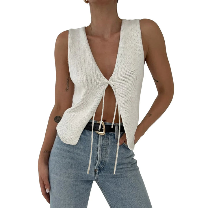 Ingrid | Open Front Knit Vest