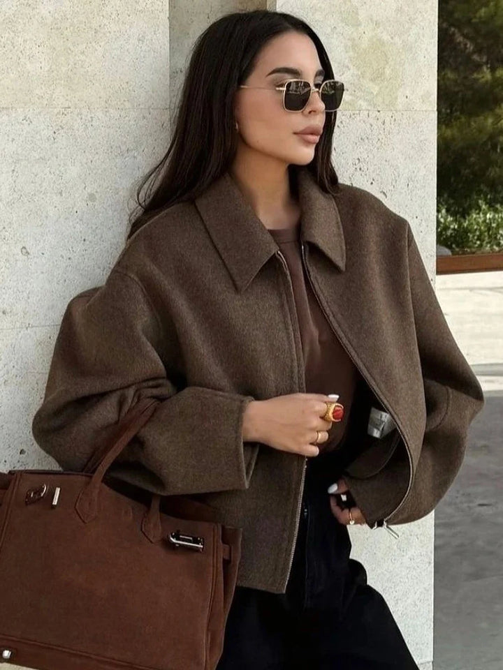 Margaret | Elegant Brown Wool Jacket