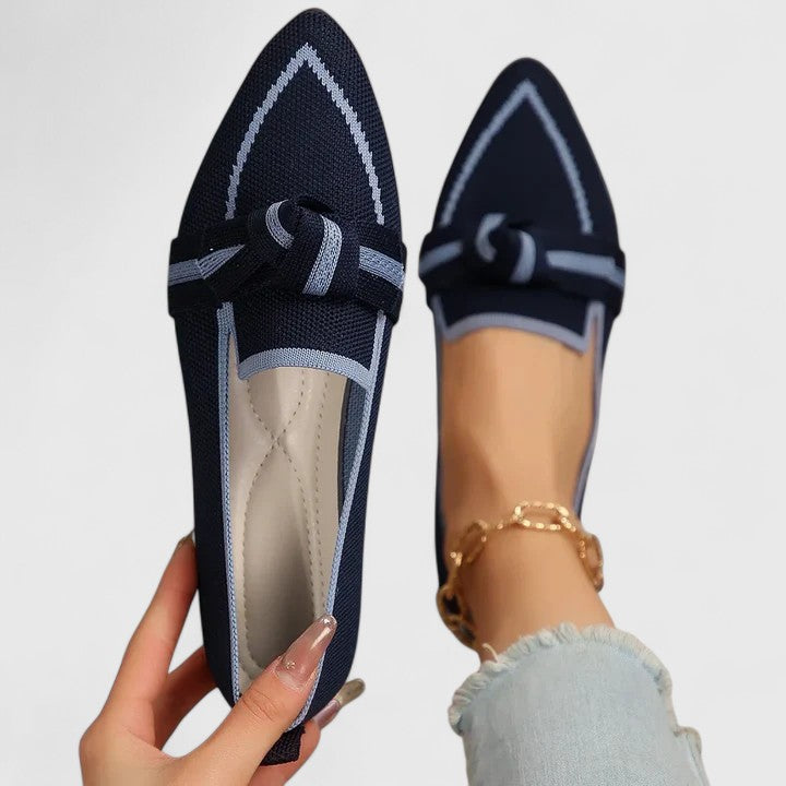 Claire | Women’s Orthopedic Pointed Toe Loafers with Knot Detail