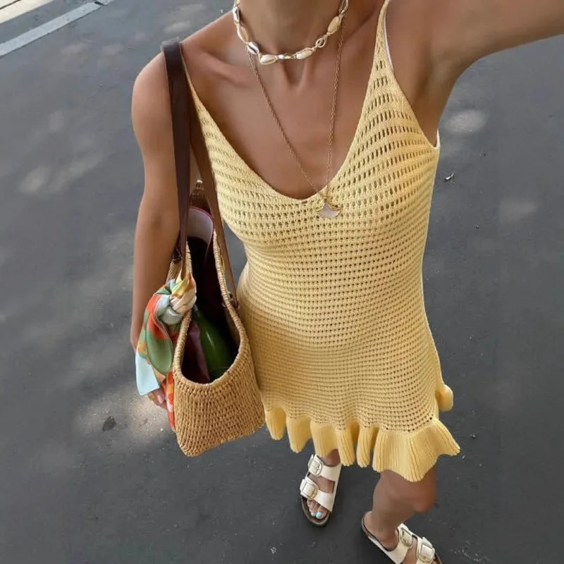 Queenie | Delicate Ruffle Mini Dress