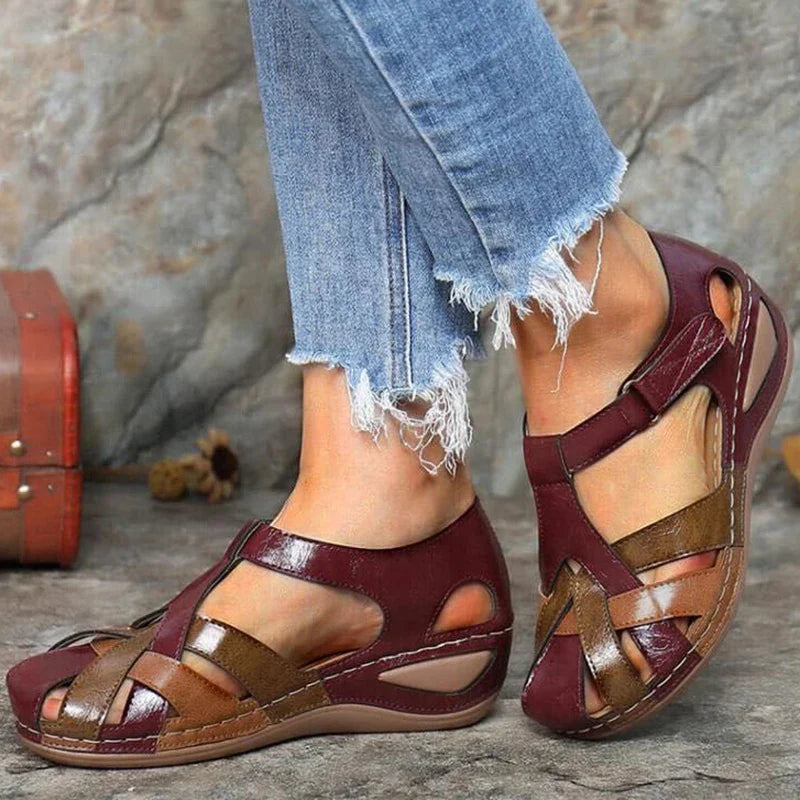 Katie | Low Wedge Sandals