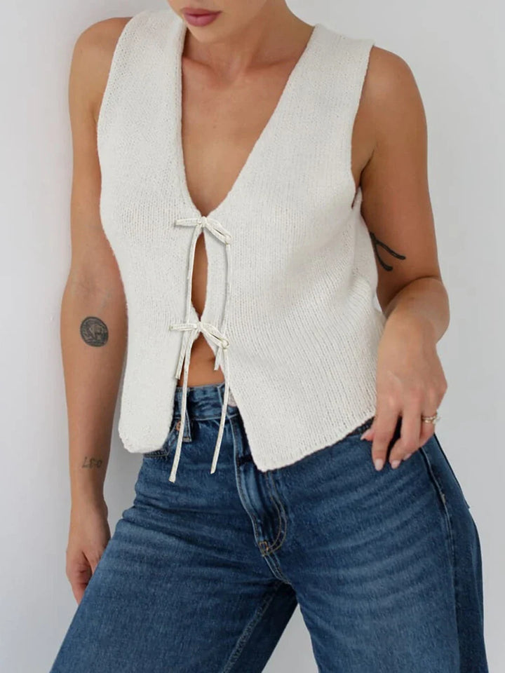 Ingrid | Open Front Knit Vest