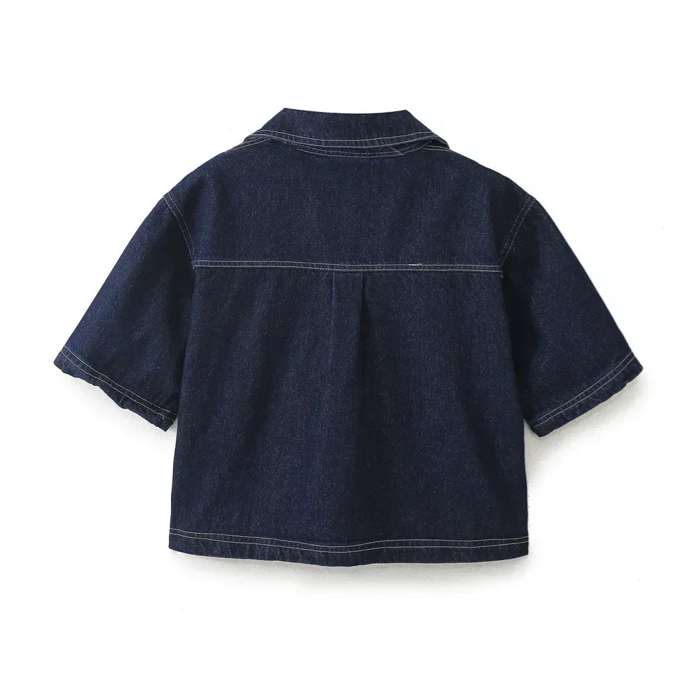 Maris | V-Neck Denim Set