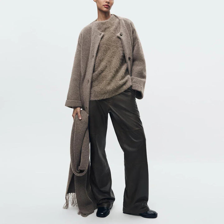 Abigail | Knitted Cardigan with Scarf