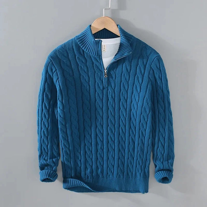 Roger | Classic Cable Knit Half-Zip
