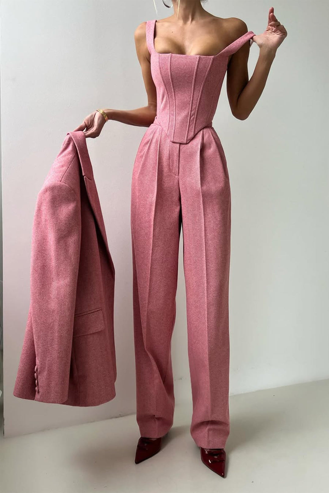 Grace | Three-piece set with double-breasted blazer