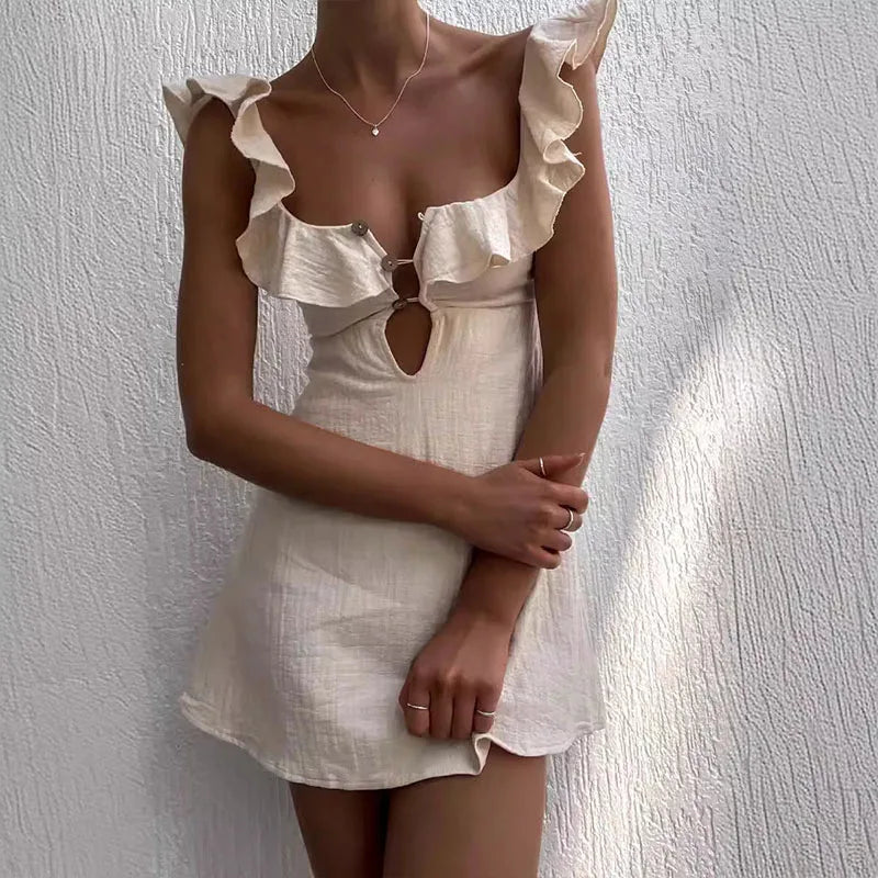 Corina | Sleeveless Ruffle Mini Dress