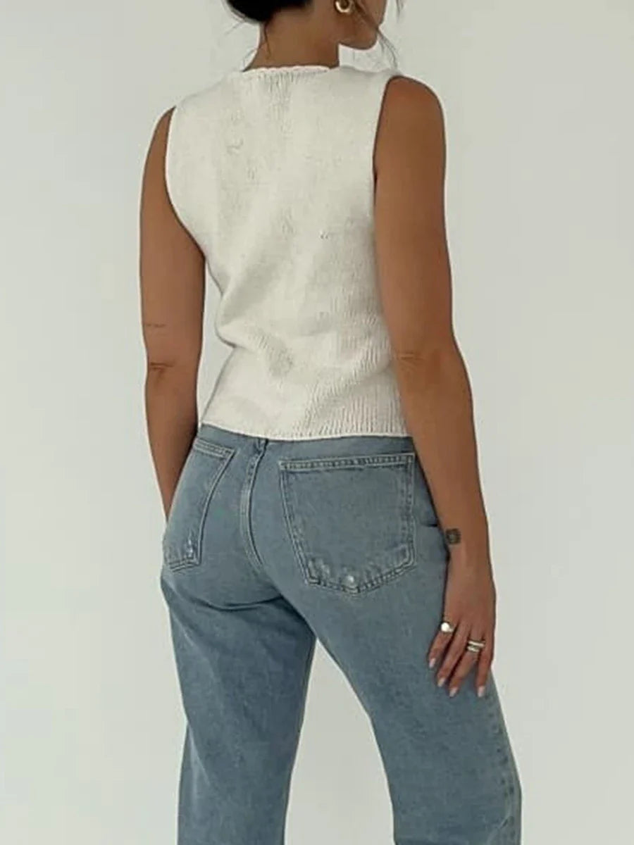 Ingrid | Open Front Knit Vest