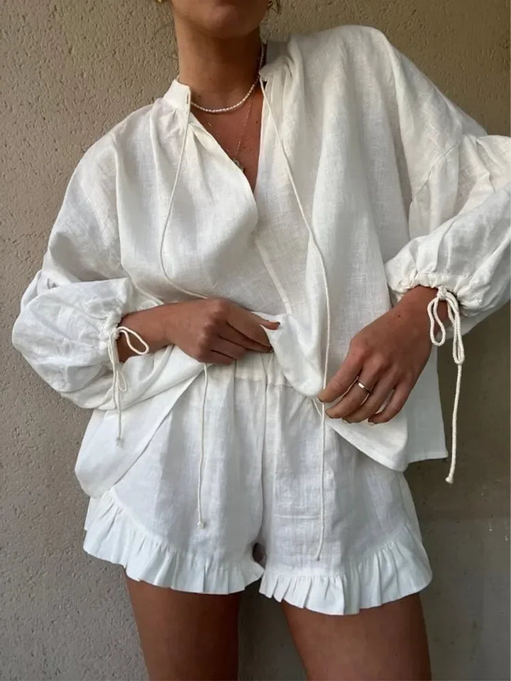 Sammy | Ruffle Linen Set