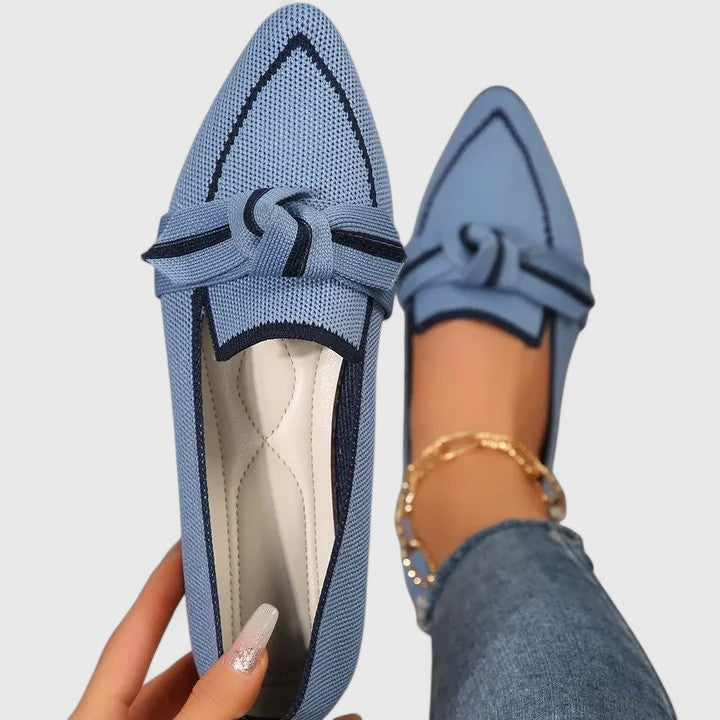 Claire | Women’s Orthopedic Pointed Toe Loafers with Knot Detail