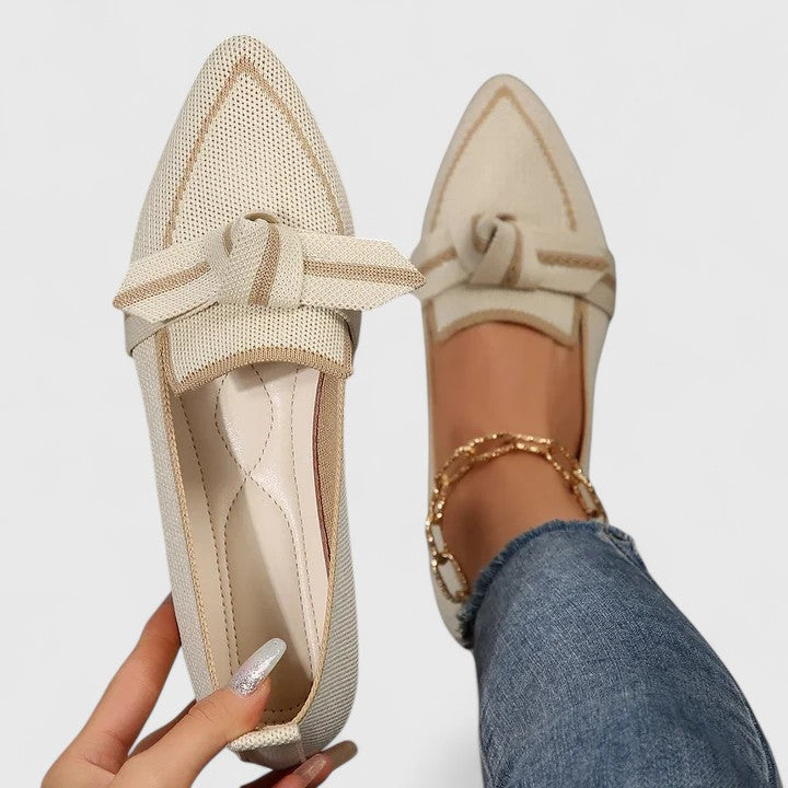 Claire | Women’s Orthopedic Pointed Toe Loafers with Knot Detail