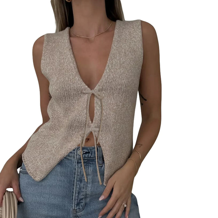 Ingrid | Open Front Knit Vest