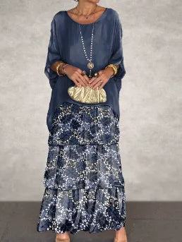 Rosina | Elegant O-Neck Ruffle Dress