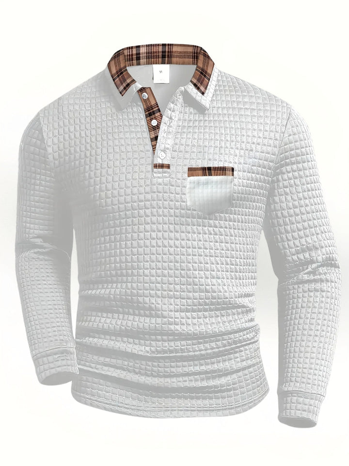Todd | Textured Check-Collar Polo